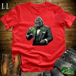 Martini Gorilla Softstyle Tee Red | Cocktail Lover Gift Tee