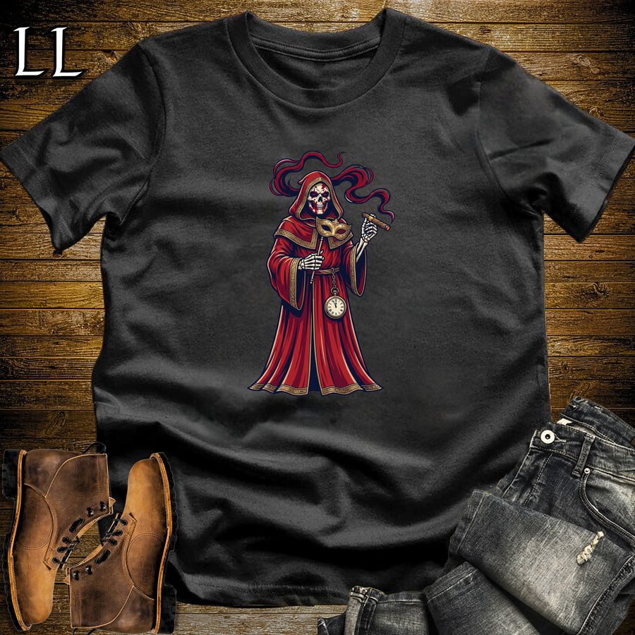 Masque of the Red Death Cigar T-Shirt Black | Gothic Cigar Tee