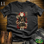 Master Cat Samurai White | Feline Warrior Tee