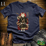 Master Cat Samurai Red | Feline Warrior Tee