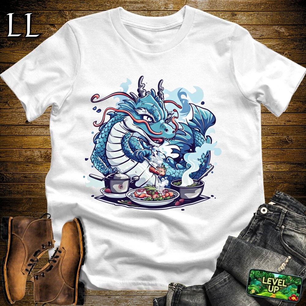 Master Chef Dragon Softstyle Tee - White - LegacyLayers