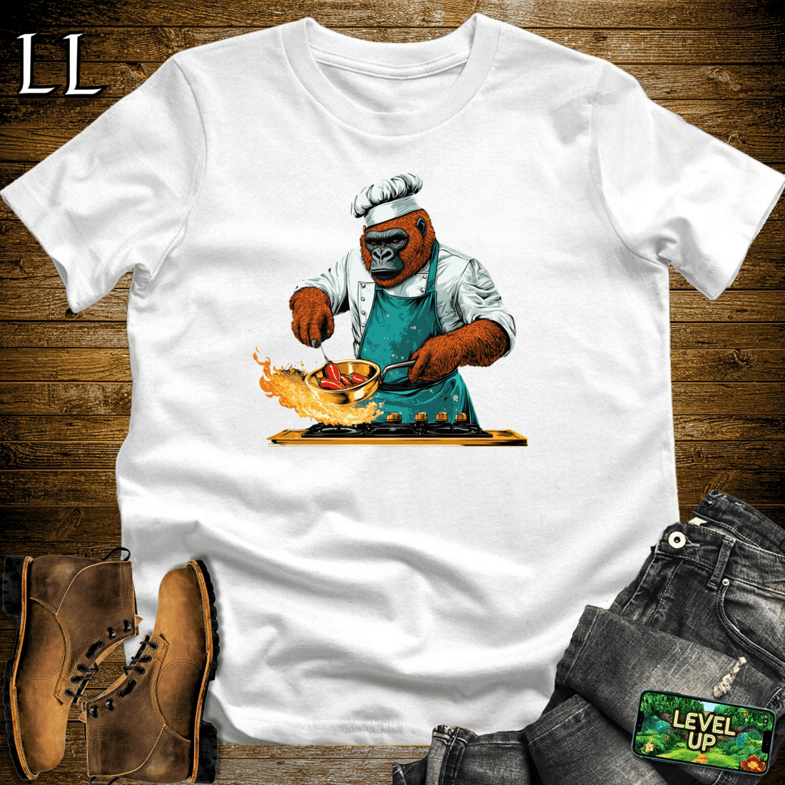 Master Chef Gorilla Softstyle Tee White | Funny Cooking Tee
