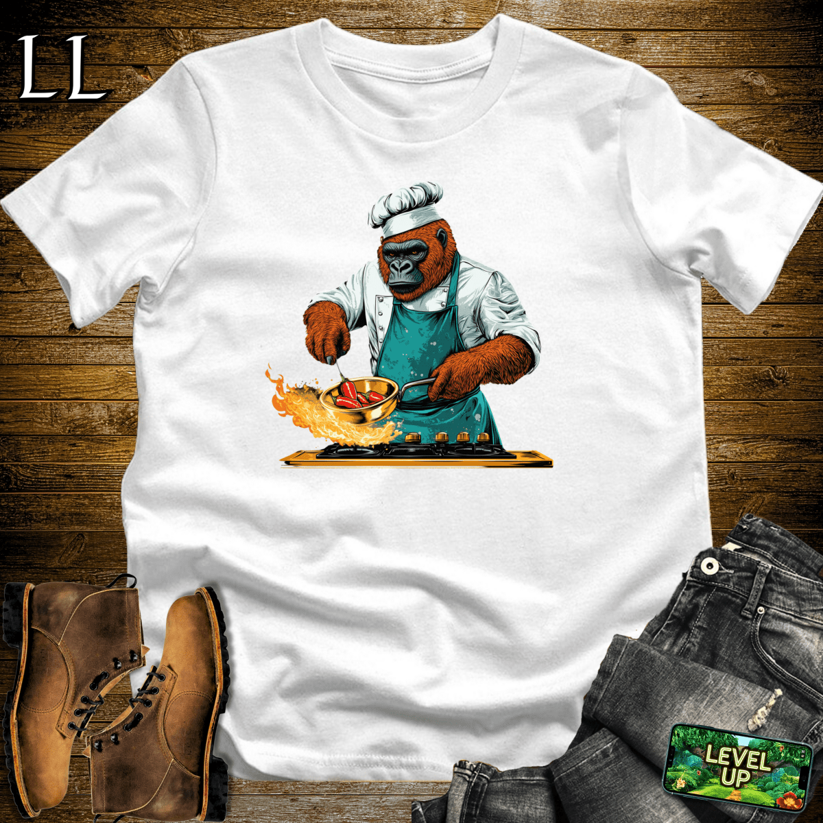 Master Chef Gorilla Softstyle Tee - White - LegacyLayers