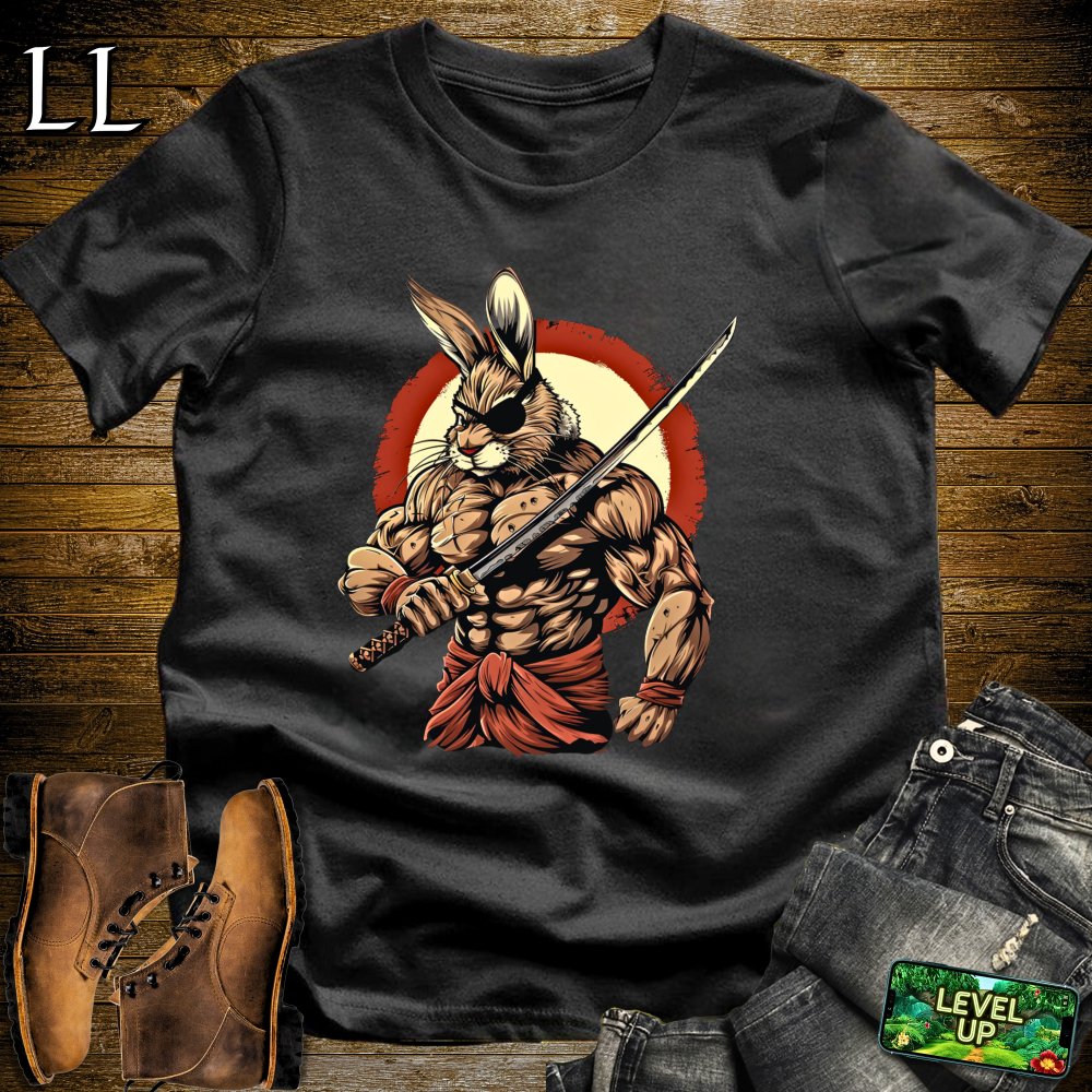 Master Rabbit Samurai White | Swift Warrior Tee