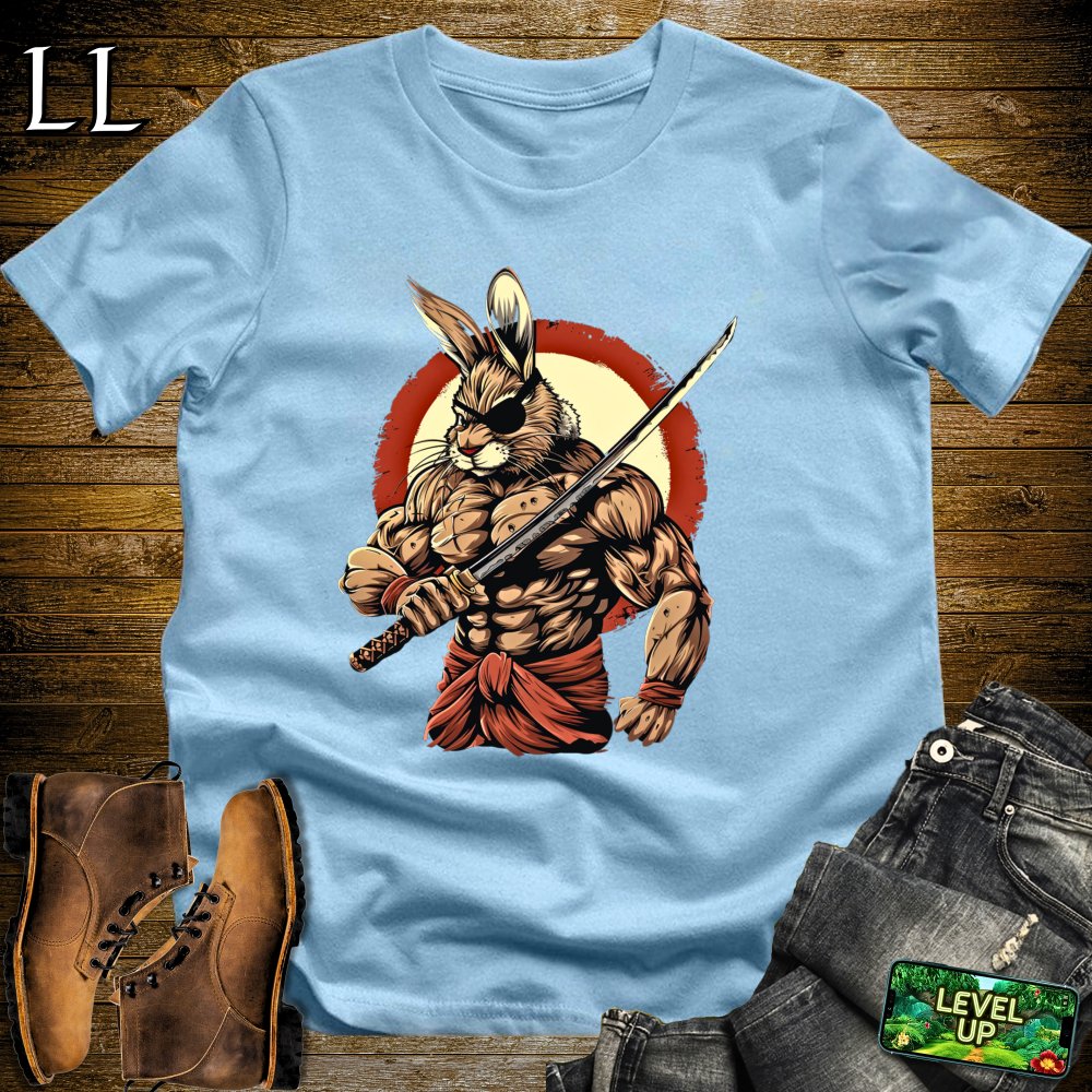 Master Rabbit Samurai Black | Swift Warrior Tee