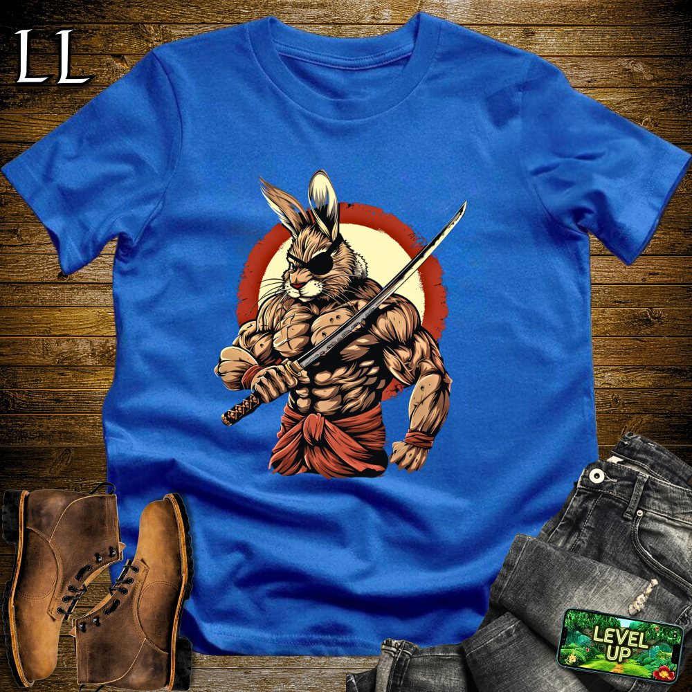 Master Rabbit Samurai Light Blue | Swift Warrior Tee