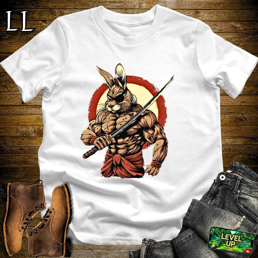 Master Rabbit Samurai Military Green | Swift Warrior Tee