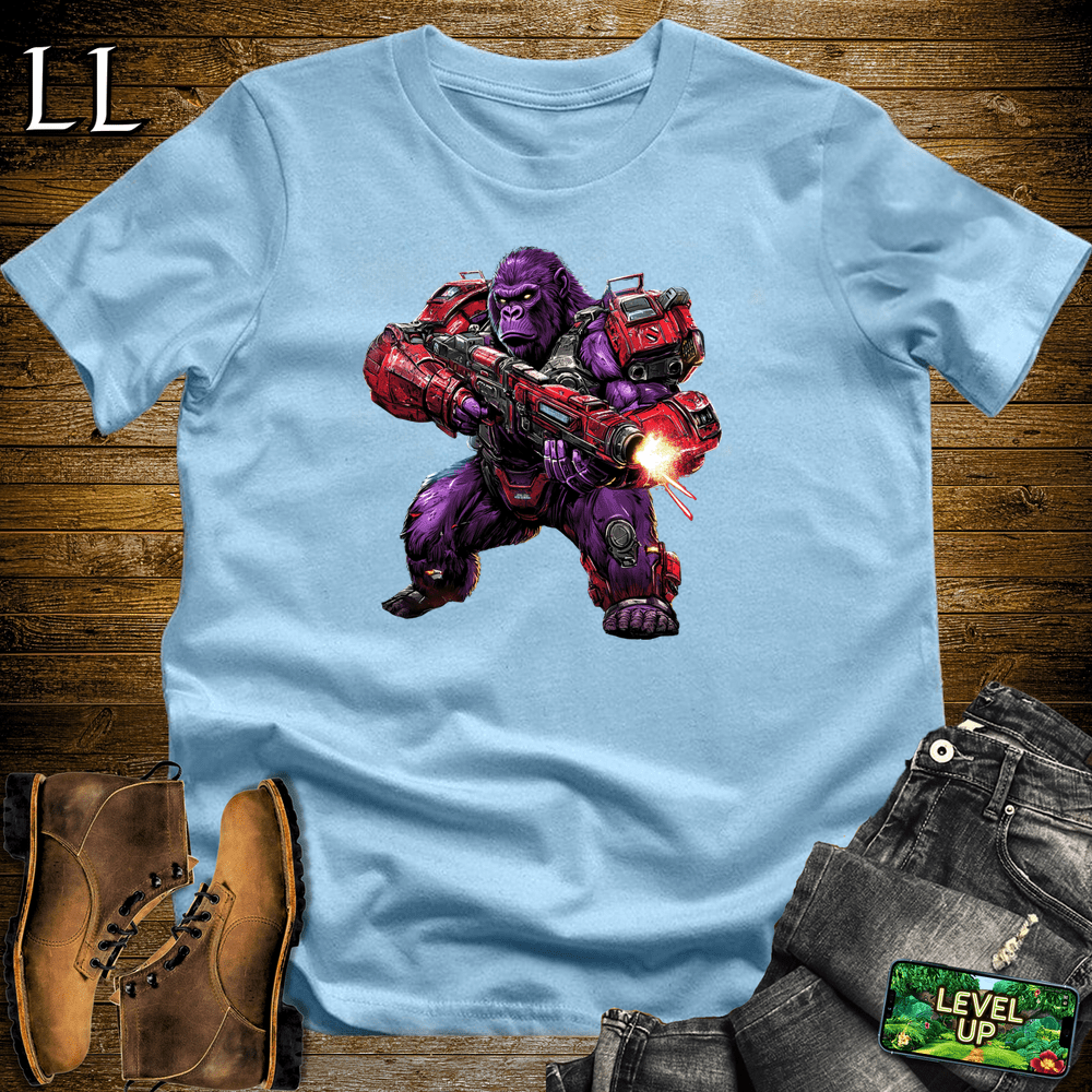 Mecha Gorilla Light Blue | Sci-Fi Robot Gorilla Shirt