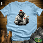 Medic Gorilla Softstyle Tee Light Blue | Funny Medical Party Tee