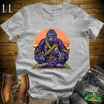 Meditating Gorilla Samurai Sport Grey | Zen Warrior Tee