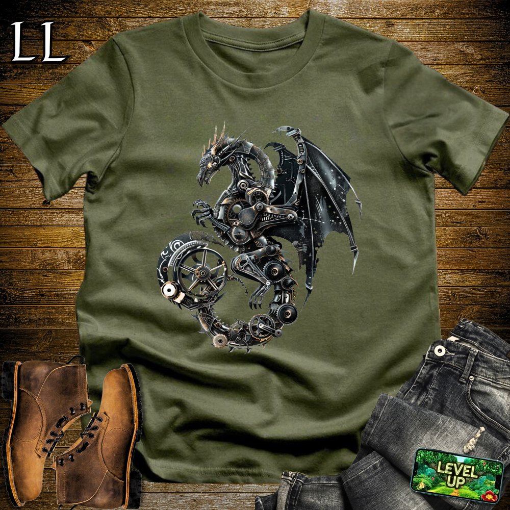 Metal Dragon Softstyle Tee - Military Green - LegacyLayers