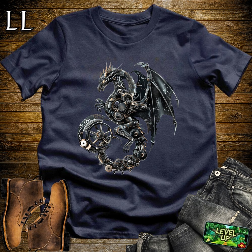 Metal Dragon Softstyle Tee - Navy - LegacyLayers