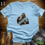 Miami Kingpin Cigar Gorilla Light Blue | Gorilla Graphic Tee