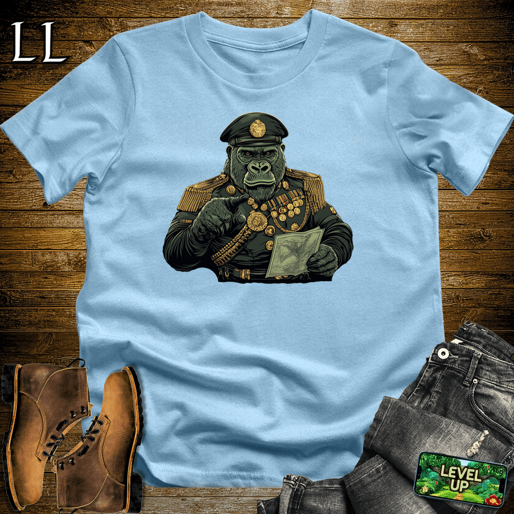 Military Commander Gorilla Light Blue | Commander Tee