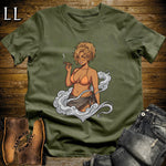 Aurelia's Smoke Break Cigar Girl T-Shirt Military Green | Cigar Pin-Up Girl Tee