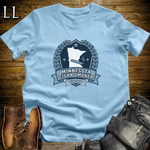Minnesota Cigar Smoker Shield T-Shirt Light Blue | State Crest Cigar Shirt