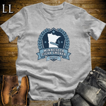 Minnesota Cigar Smoker Shield T-Shirt Sport Grey | State Crest Cigar Shirt