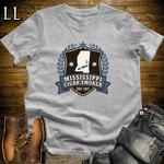 Mississippi Cigar Smoker Shield T-Shirt Sport Grey | Mississippi Cigar Crest Shirt