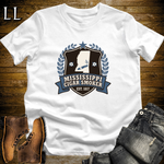 Mississippi Cigar Smoker Shield T-Shirt White | Mississippi Cigar Crest Shirt