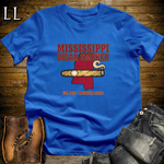 Mississippi Cigar Smoker T-Shirt Royal Blue | Mississippi State Cigar Shirt