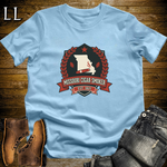 Missouri Cigar Smoker Shield T-Shirt Light Blue | Show Me State Cigar Crest Tee