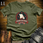 Missouri Cigar Smoker Shield T-Shirt Military Green | Show Me State Cigar Crest Tee