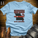 Missouri Cigar Smoker T-Shirt Light Blue | Show Me State Cigar Smoker Tee