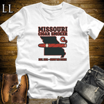 Missouri Cigar Smoker T-Shirt White | Show Me State Cigar Smoker Tee