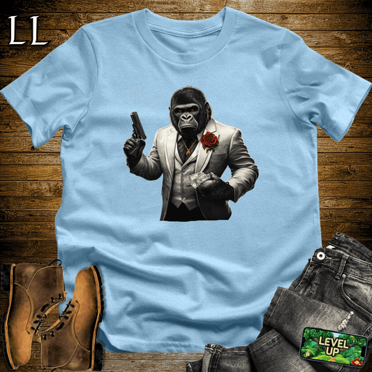 Mob Boss Gorilla Softstyle Tee - Light Blue - LegacyLayers