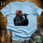 Mohawk Rocker Gorilla Light Blue | Funny Music Lover Shirt