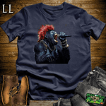 Mohawk Rocker Gorilla Navy | Funny Music Lover Shirt