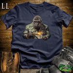 Money Suit Cigar Gorilla Navy | Gorilla Graphic Tee