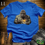 Money Suit Cigar Gorilla Royal Blue | Gorilla Graphic Tee
