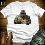 Money Suit Cigar Gorilla White | Gorilla Graphic Tee