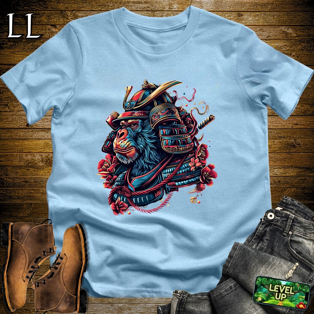 Monkey Samurai White | Primate Warrior Tee