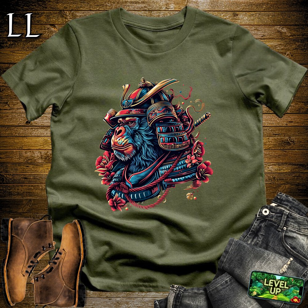 Monkey Samurai Navy | Primate Warrior Tee