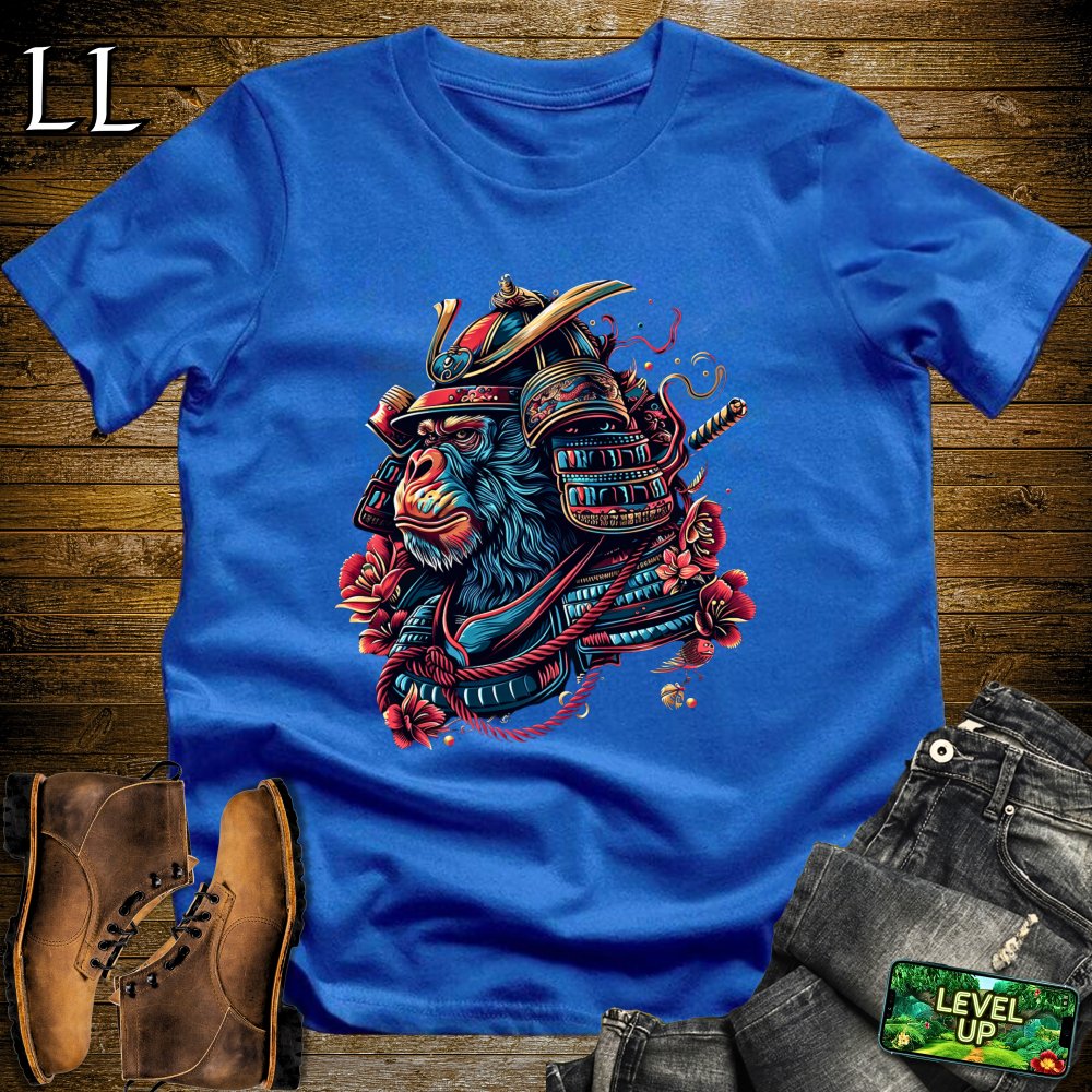 Monkey Samurai Light Blue | Primate Warrior Tee