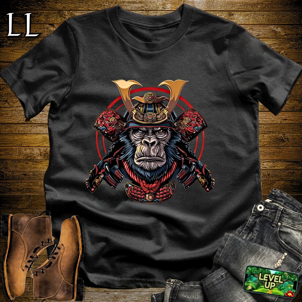Monkey Warlord Samurai White | Primate Warrior Tee