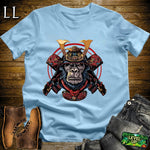 Monkey Warlord Samurai Black | Primate Warrior Tee