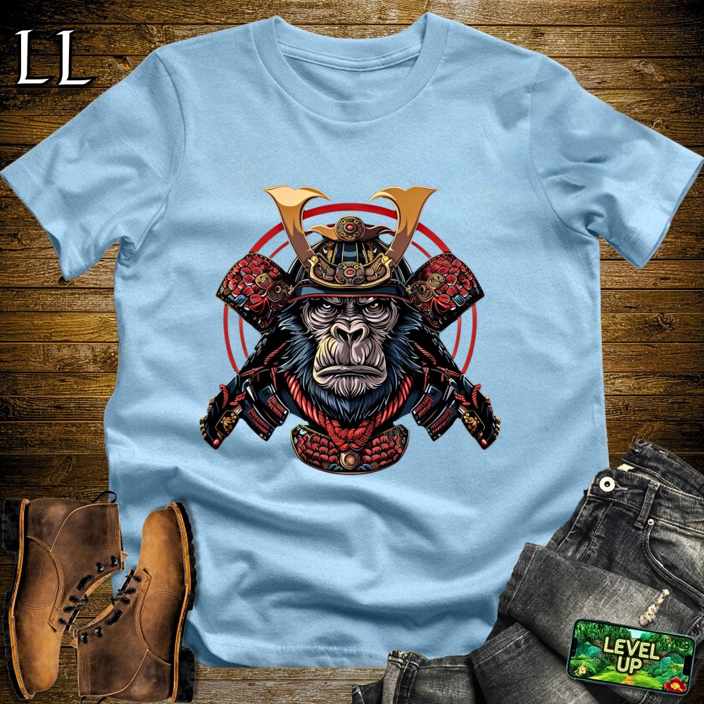 Monkey Warlord Samurai Black | Primate Warrior Tee