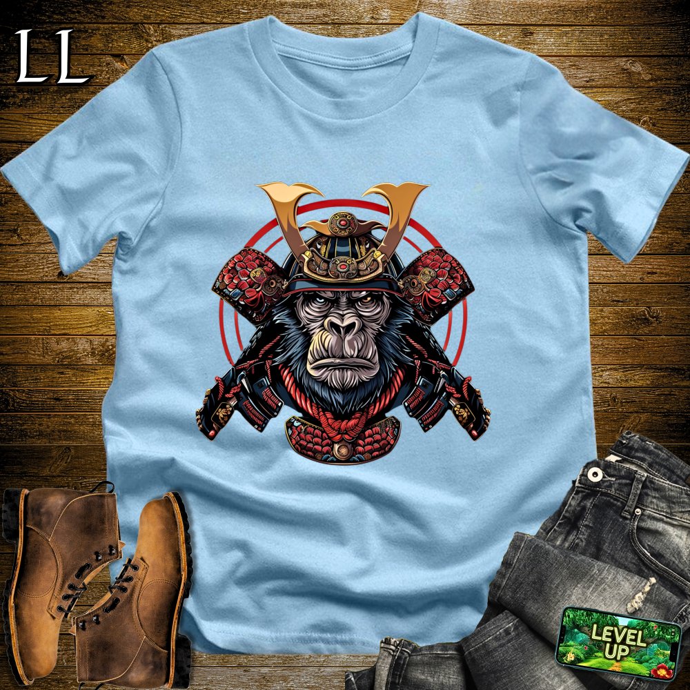 Monkey Warlord Samurai Softstyle Tee - Light Blue - LegacyLayers