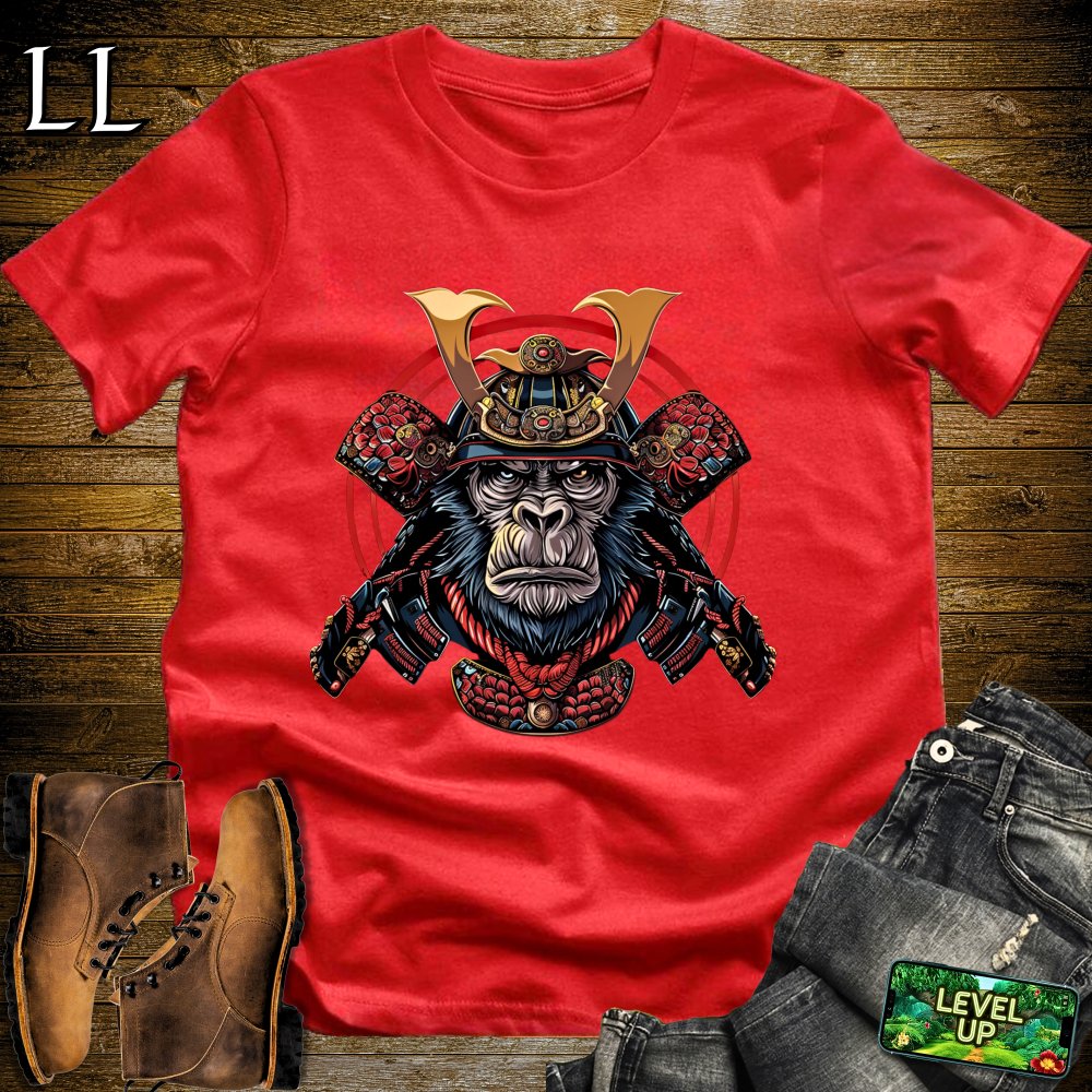 Monkey Warlord Samurai Softstyle Tee - Red - LegacyLayers