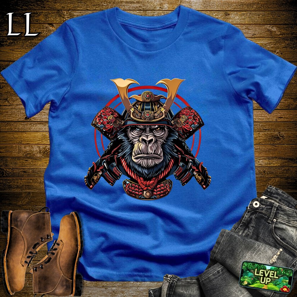 Monkey Warlord Samurai Light Blue | Primate Warrior Tee