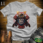 Monkey Warlord Samurai Sport Grey | Primate Warrior Tee