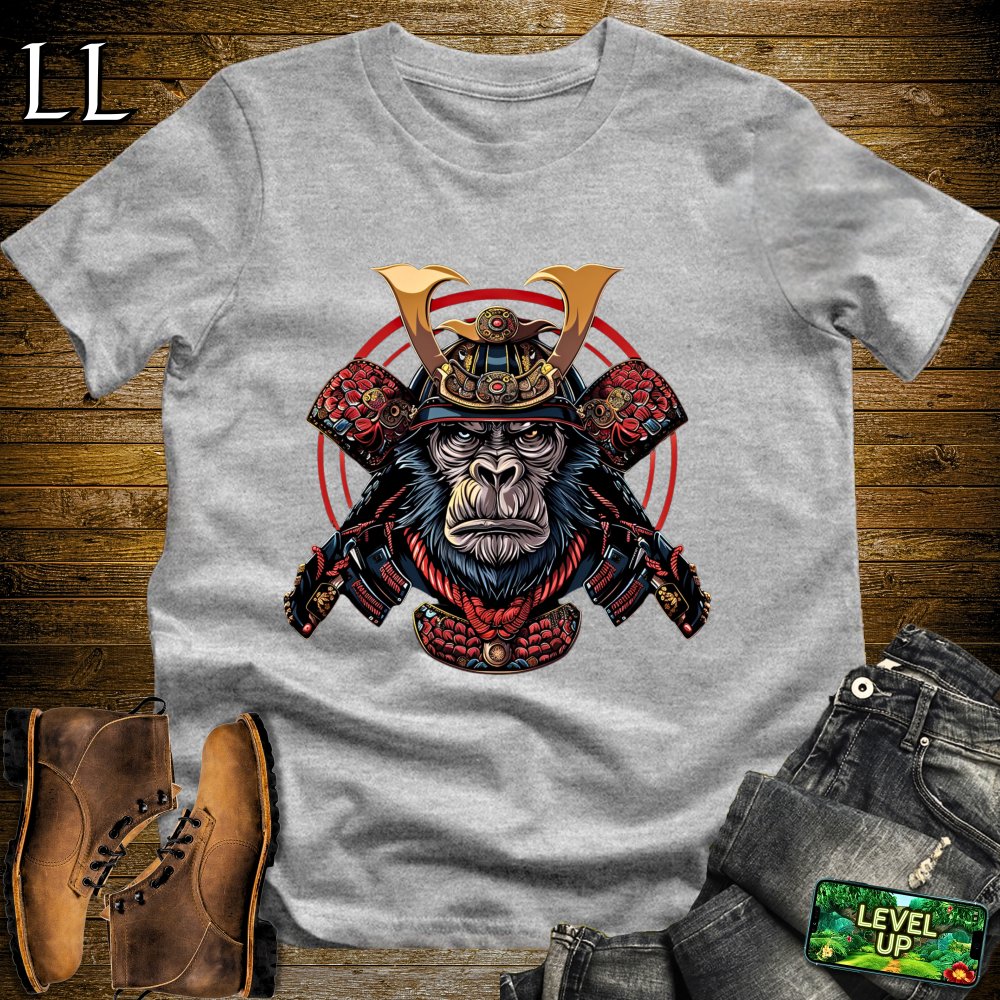 Monkey Warlord Samurai Sport Grey | Primate Warrior Tee