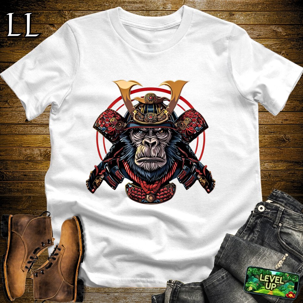 Monkey Warlord Samurai Softstyle Tee - White - LegacyLayers