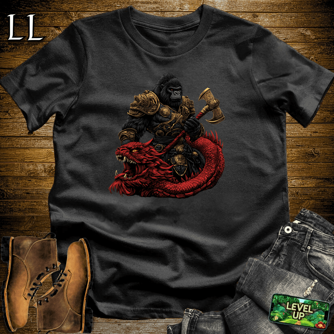 Monster Hunter Gorilla Black | Gaming Shirt