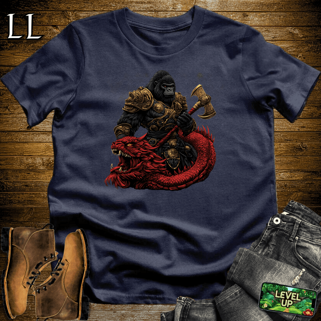 Monster Hunter Gorilla Navy | Gaming Shirt