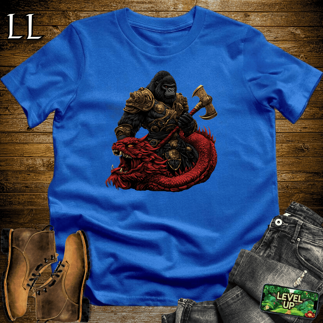Monster Hunter Gorilla Royal Blue | Gaming Shirt