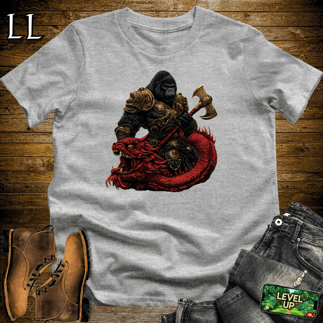 Monster Hunter Gorilla Sport Grey | Gaming Shirt